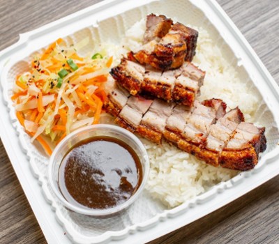 Pork belly meal by Expat Asia Restaurant